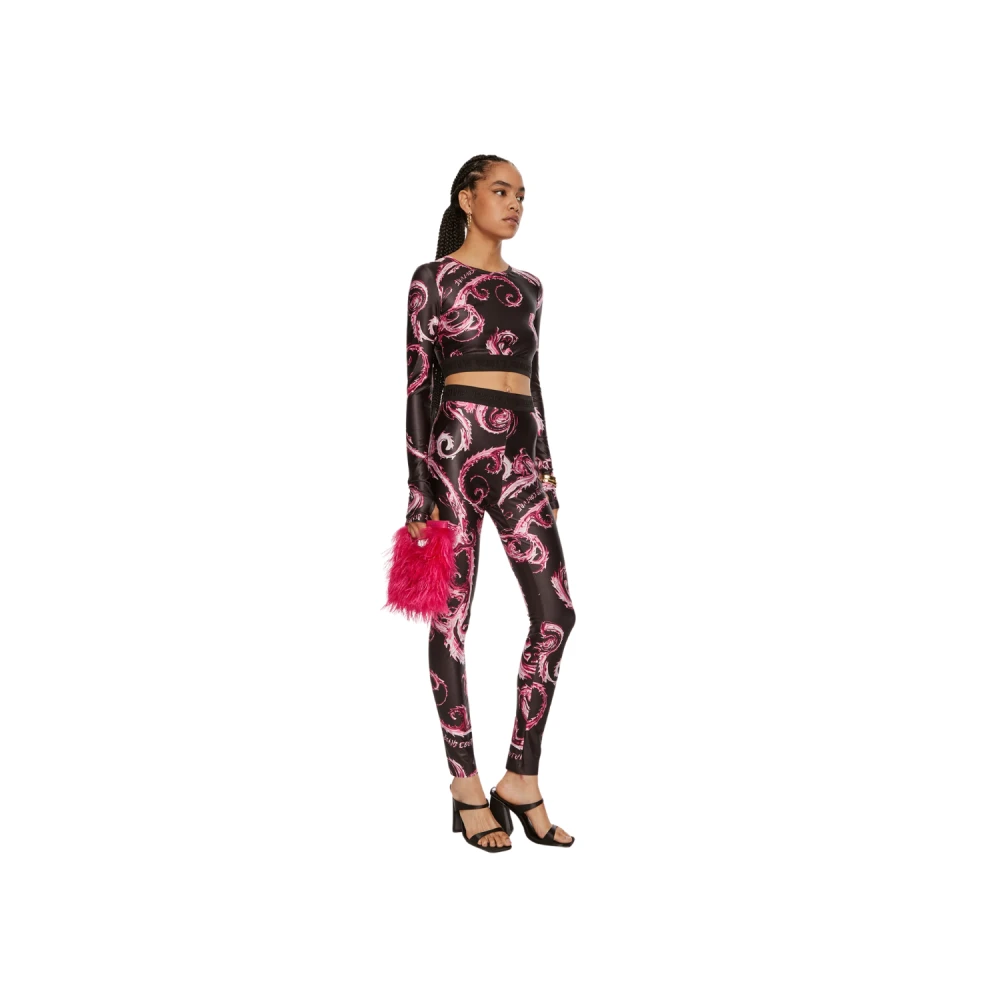 Versace Jeans Couture Chromo Print Lycra Leggings Multicolor Dames