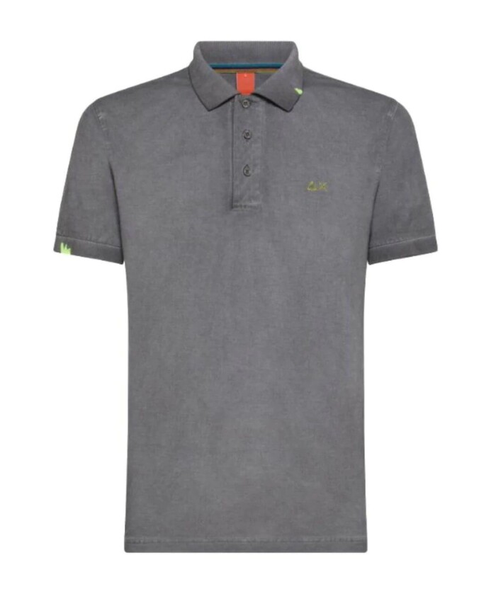 gray-cotton-logo-polo-shirt