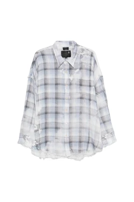 Shredded Seam Drop Neck Shirt