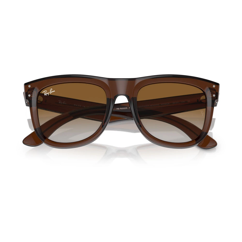 Ray-Ban Unisex Sunglass Wayfarer Reverse -  Frame color: Transparent Brown, Lens color: Brown - Image 3