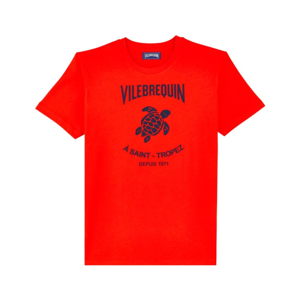 Vilebrequin T-shirt van katoen met logoprint voor heren Red Heren