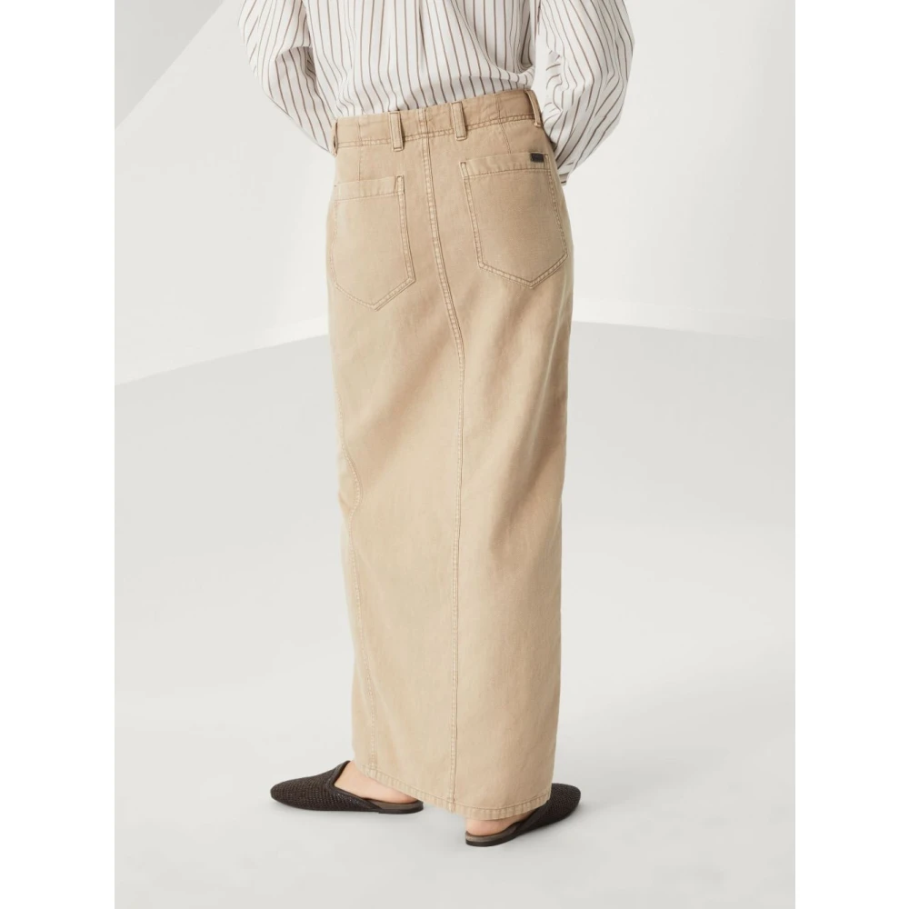 BRUNELLO CUCINELLI Beige Rokken voor Vrouwen Beige Dames