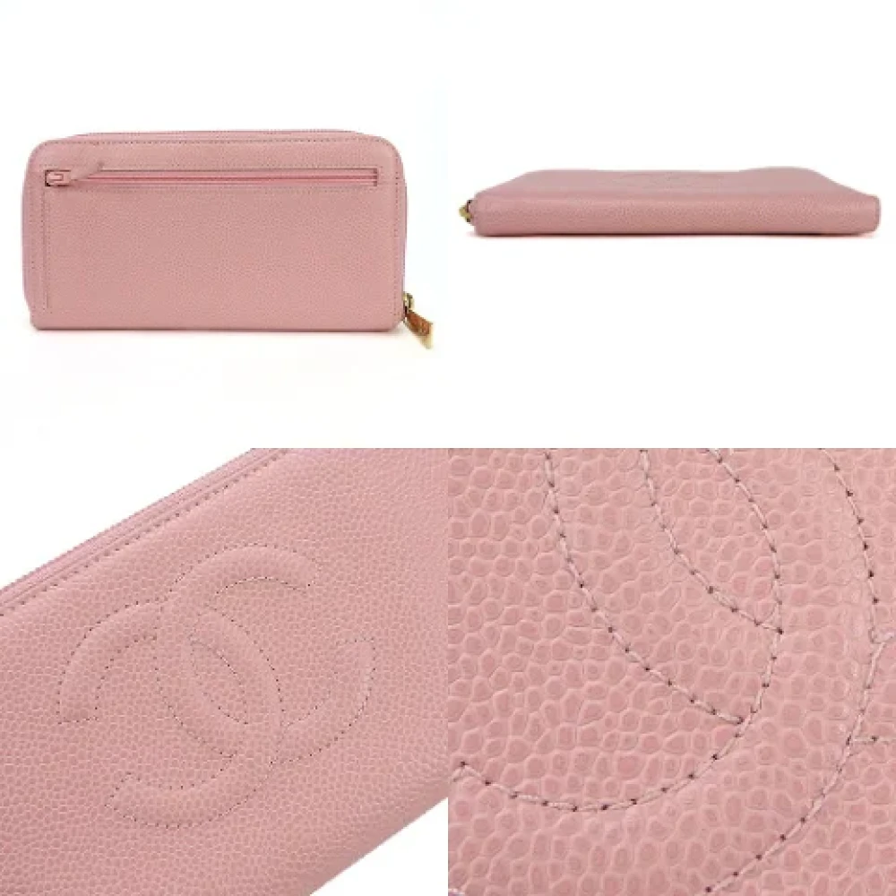 Chanel Vintage Pre-owned Leather wallets Pink Dames