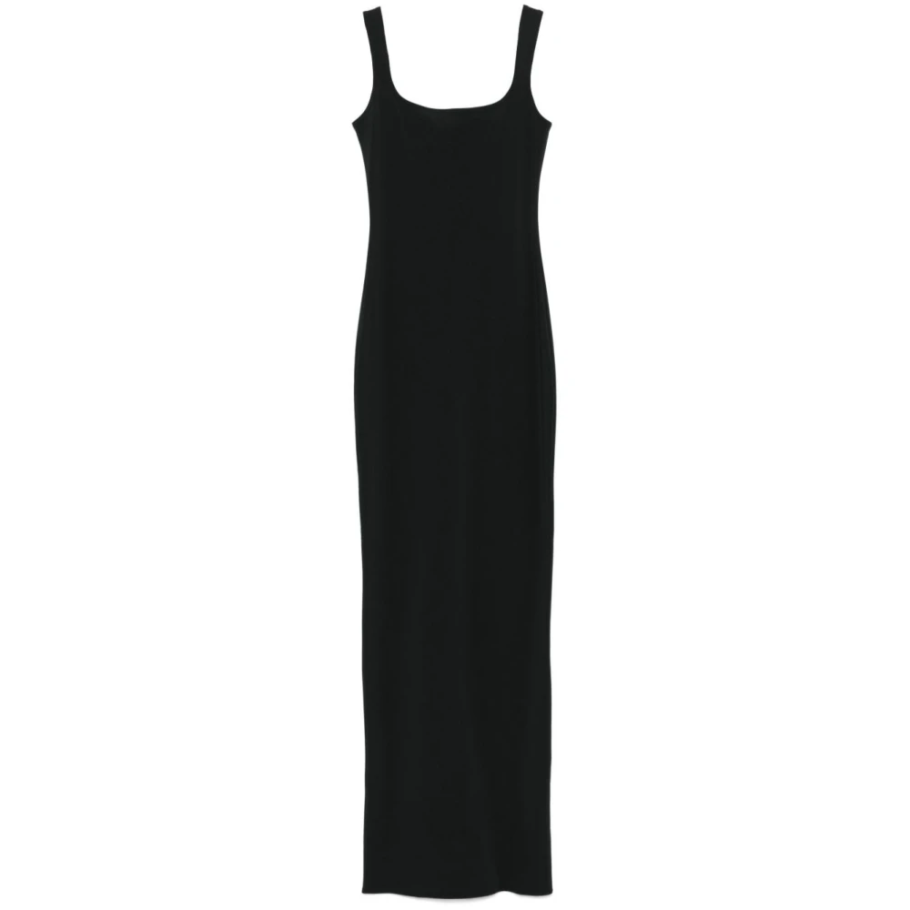 Entire Studios Elegante Maxi Jurk in Nylon Spandex Black Dames