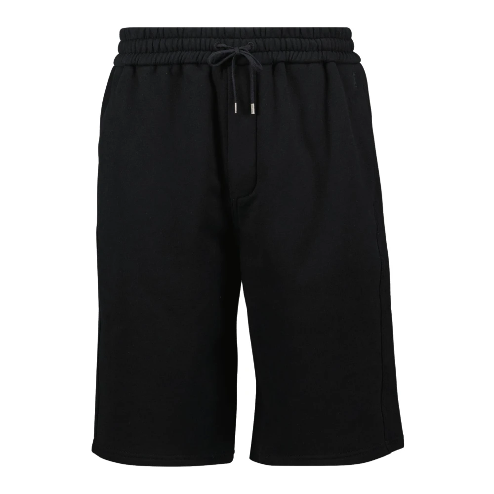 Saint Laurent Men's Black Bermuda Shorts Cassandre Style