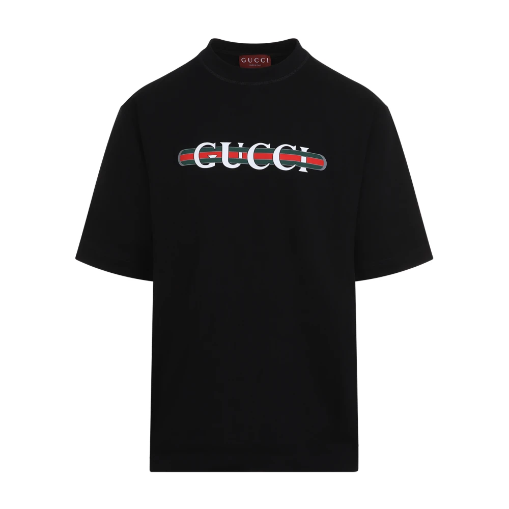 Gucci Zwarte T-shirt voor Heren Stijlvol Black Heren