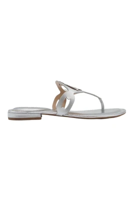 Silver Flip Flops
