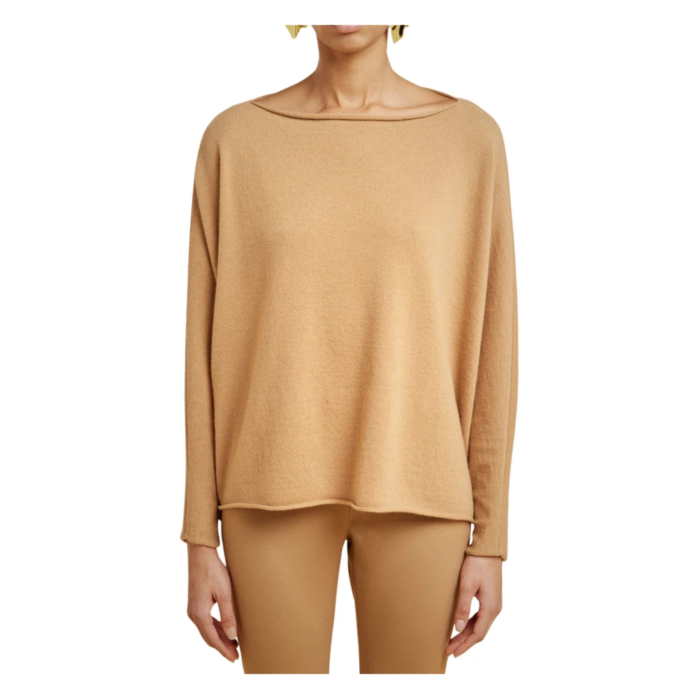 Liviana Conti Kasjmier Boothals Trui Beige Dames
