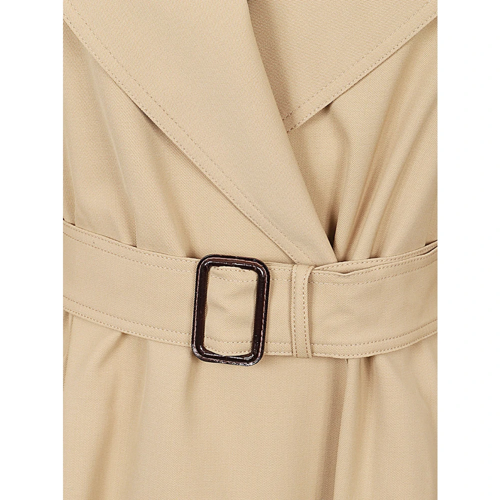 Max Mara Weekend Beige Gabardine Trench met waterafstotend patroon Beige Dames