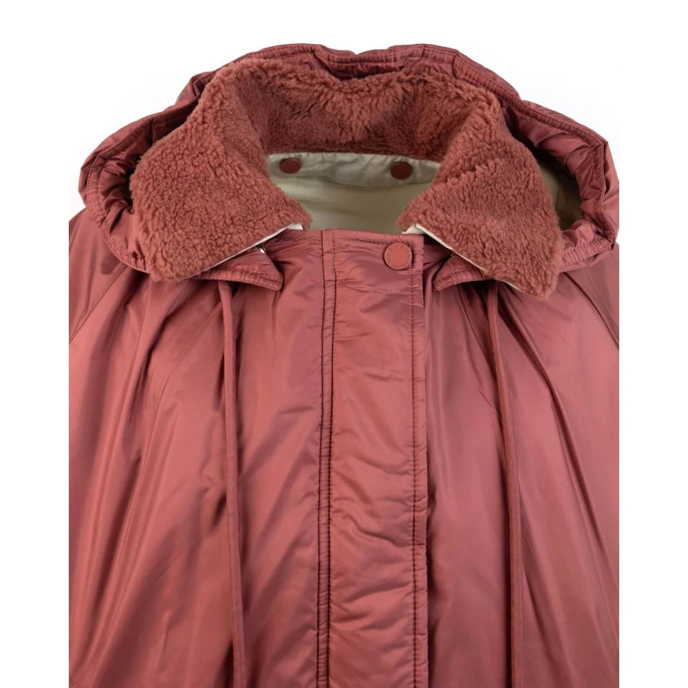 Max Mara Omkeerbare windjack Kamel-zijde mix Red Dames