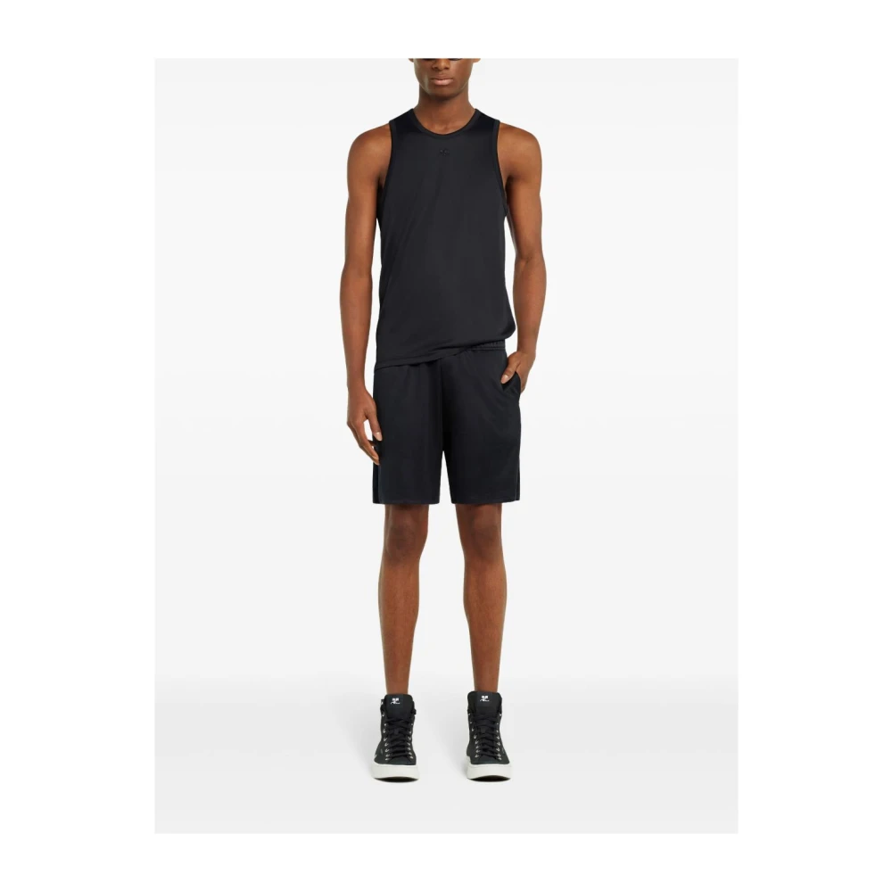 Courrèges Zwarte T-shirts en Polos Black Heren