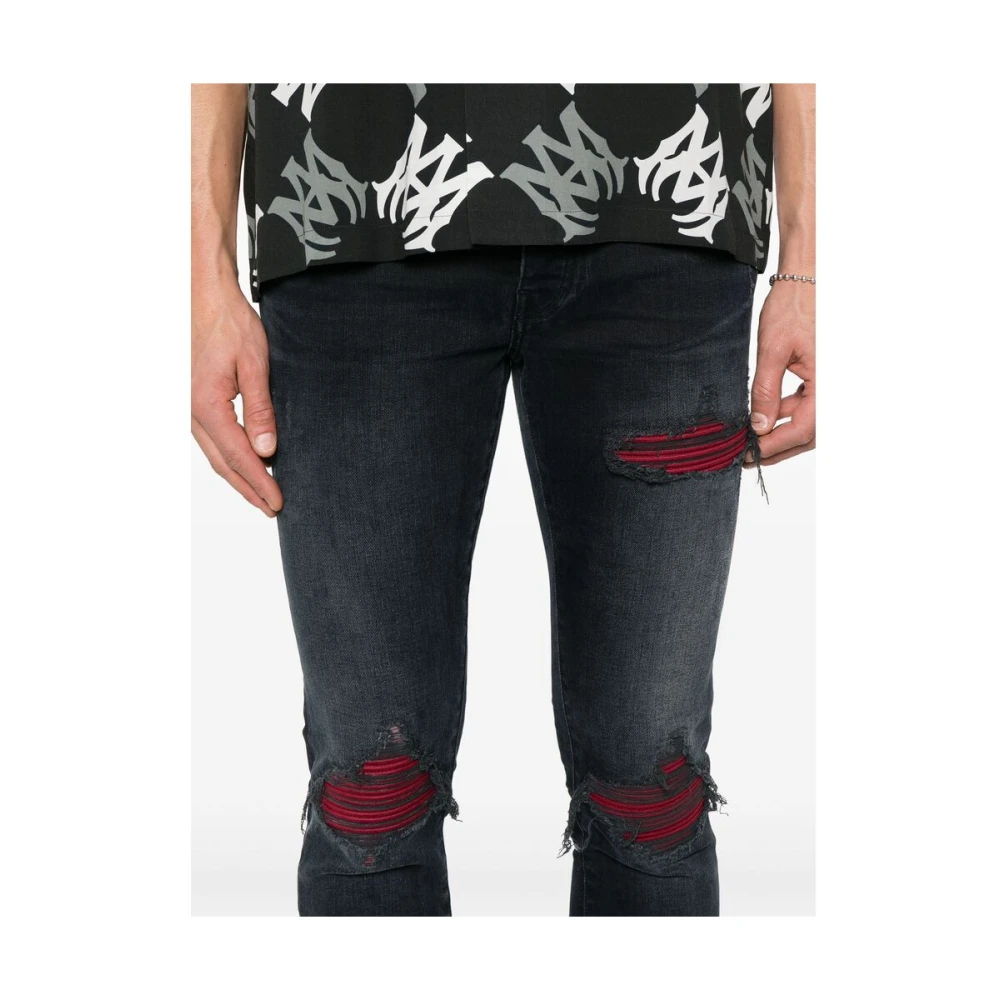 Amiri Indigo Blauwe Ripped Jeans Blue Heren