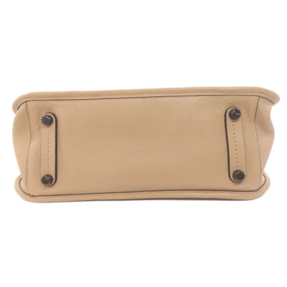 Coach Pre-owned Leather handbags Beige Dames