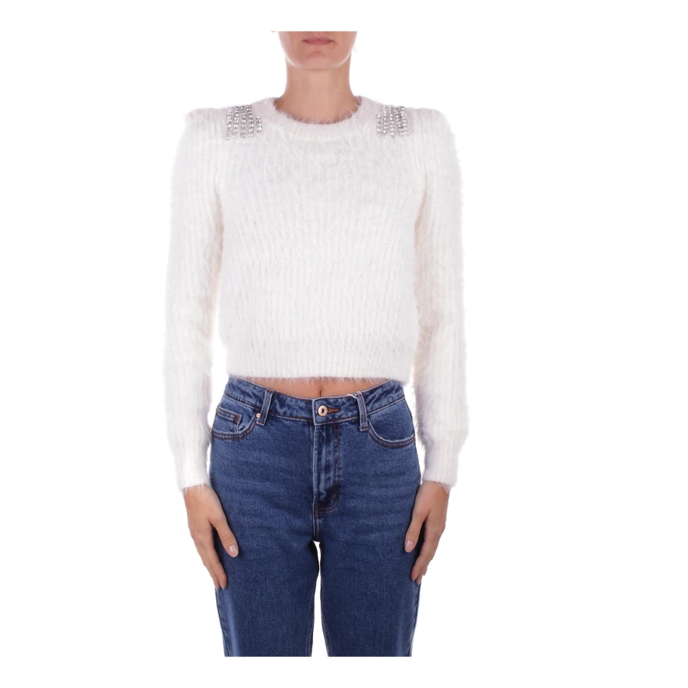 Only Stijlvolle Sweaters met Strass White Dames