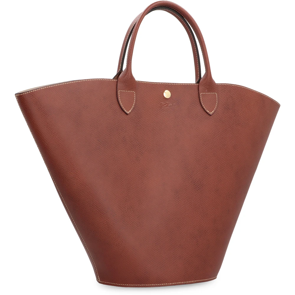 Longchamp Gladleren tas Brown Dames