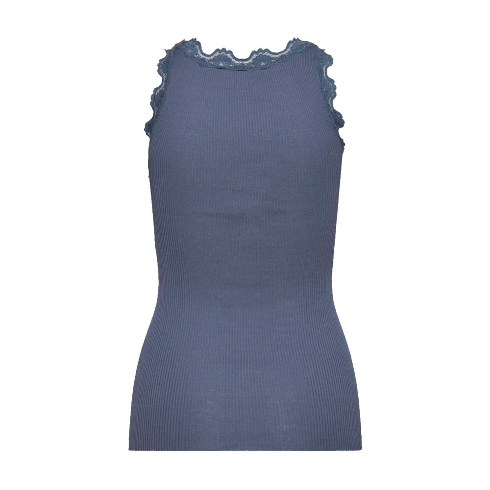Rosemunde Zijden Kant Mouwloze Top Blue Dames