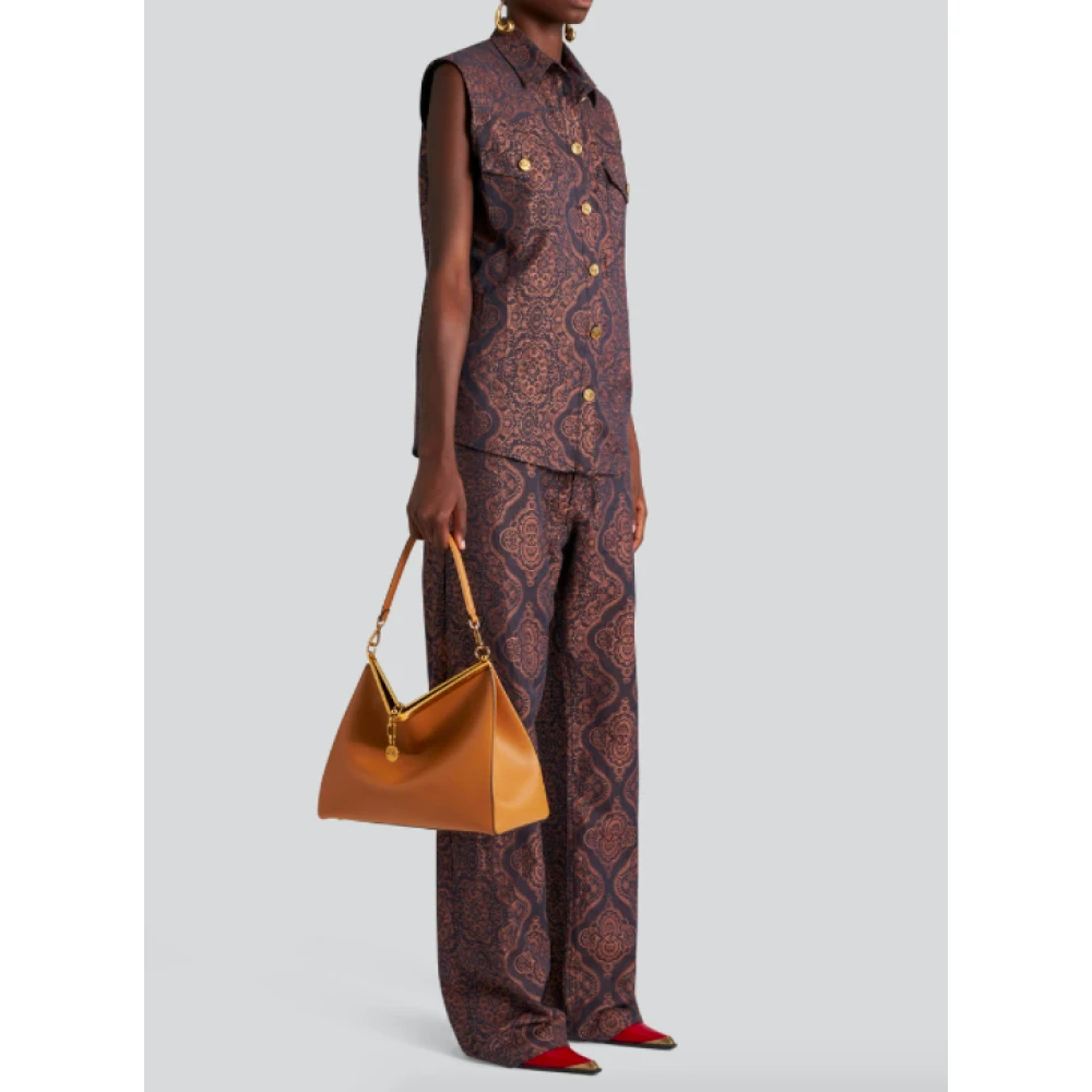 ETRO Iconische Vela Grande Leren Tas Brown Dames