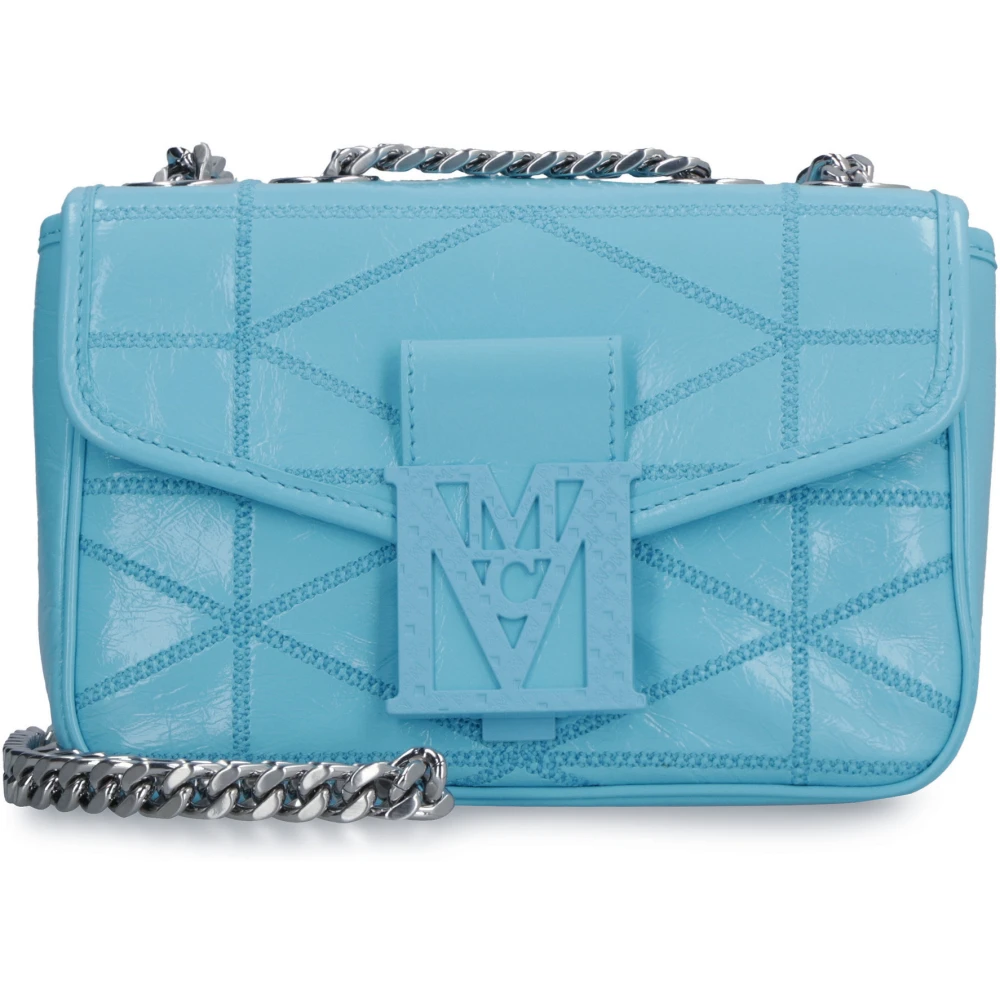 MCM Gewatteerde Leren Crossbody Tas Blue Dames