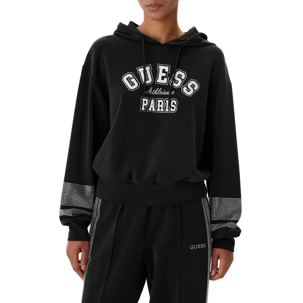 Guess Black Berthe Hoodie - Female - Hoodies - S - Sweatshirts & Hoodies