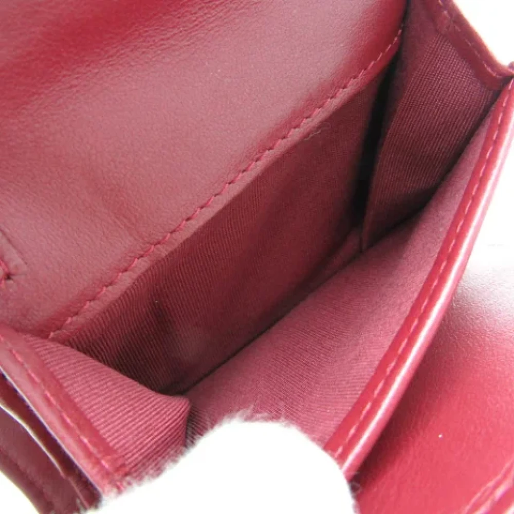 Chanel Vintage Pre-owned Leather wallets Red Dames