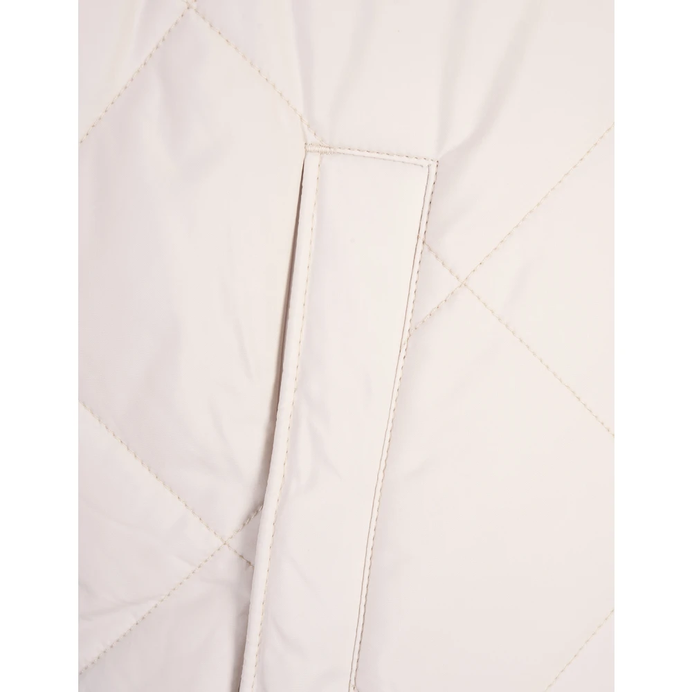 Hugo Boss Witte Waterdichte Gewatteerde Gilet Jas White Heren