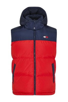 red-color-block-padded-sleeveless-jacket