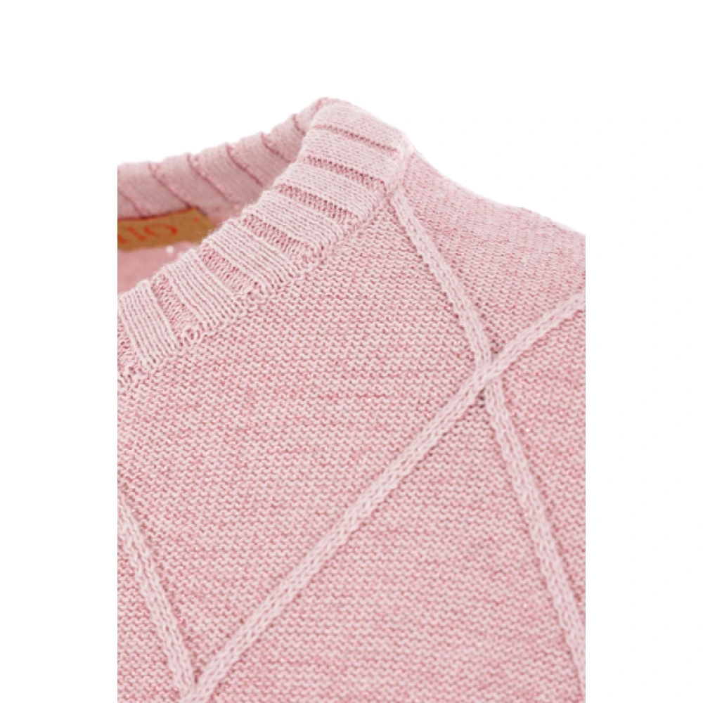 Cormio Lichtroze bloemensweater Pink Dames