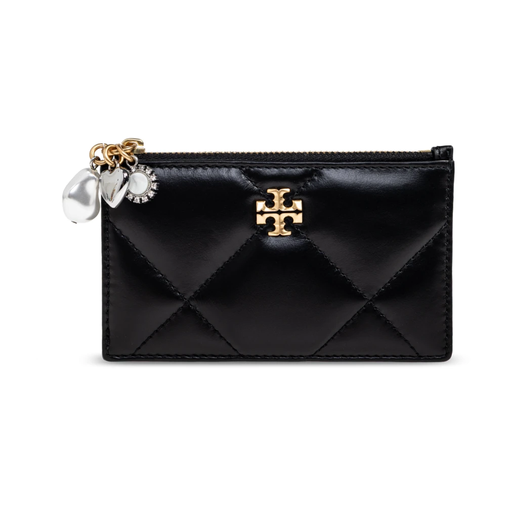 Tory Burch Women's Black Leather Cardholder - Wallets & Cardholders - One Size - Accessories