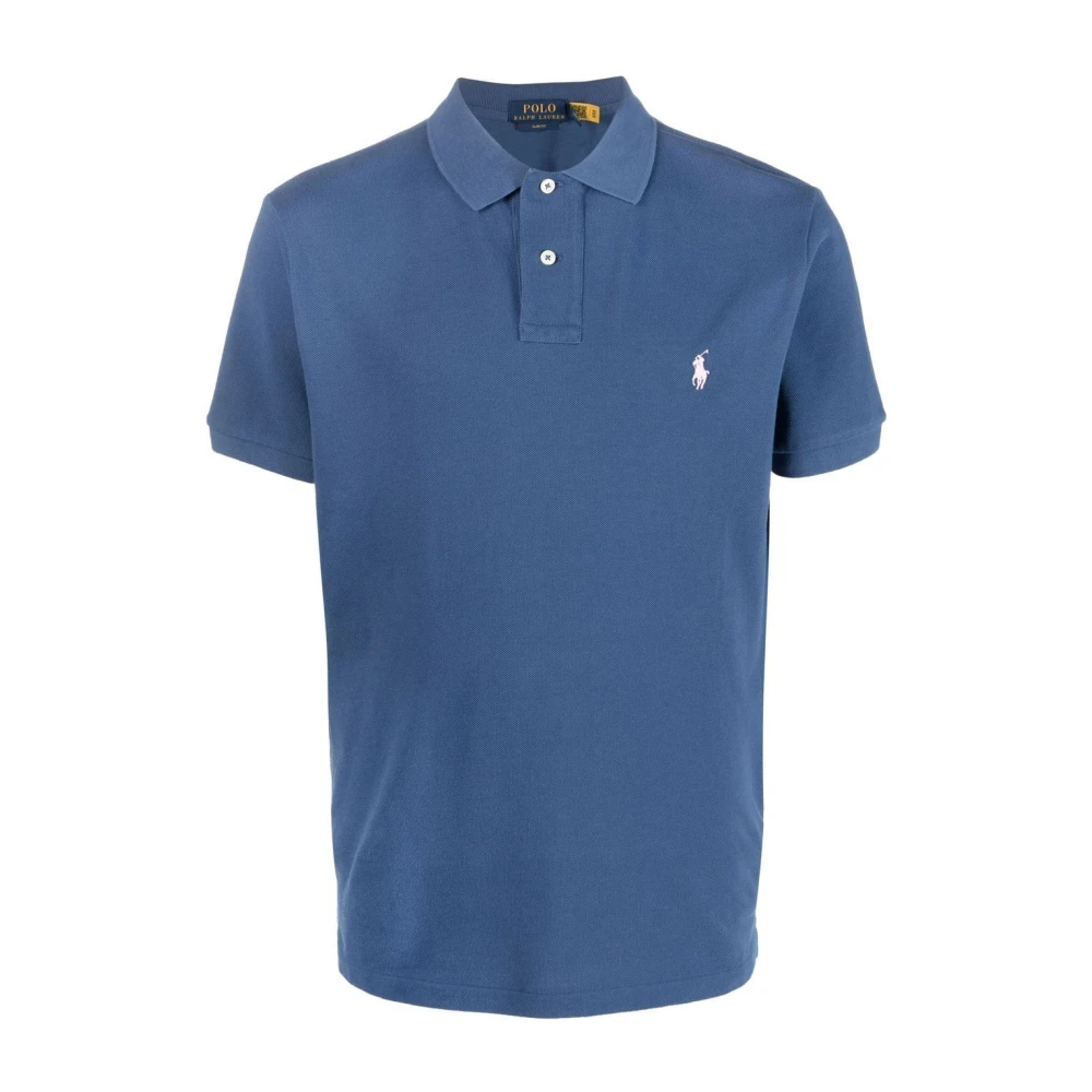 Ralph Lauren Old Royal Knit Polo Shirt Blue Heren