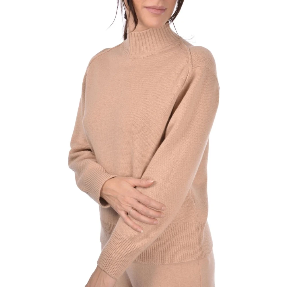 Gran Sasso Kasjmier Ribtrui Beige Dames