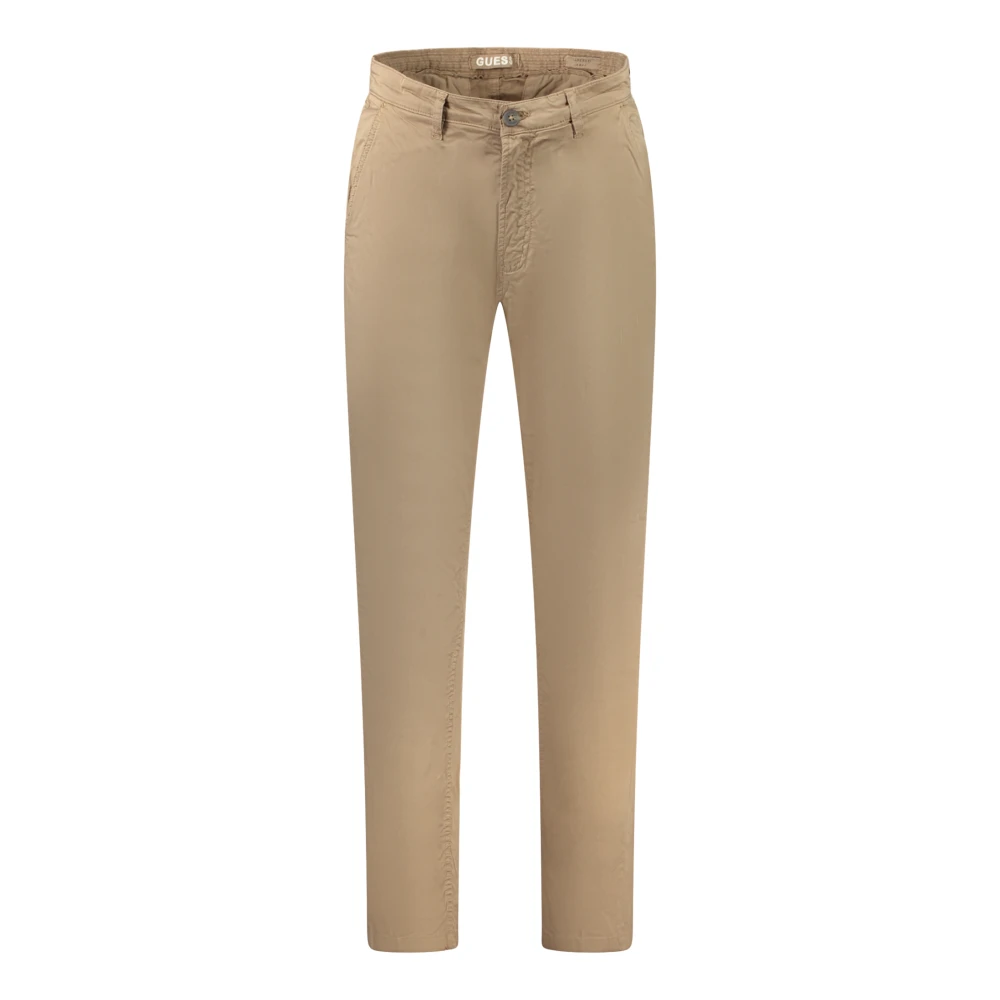 Guess Men's Brown Straight Trousers - Chinos - W30 L32 - Trousers