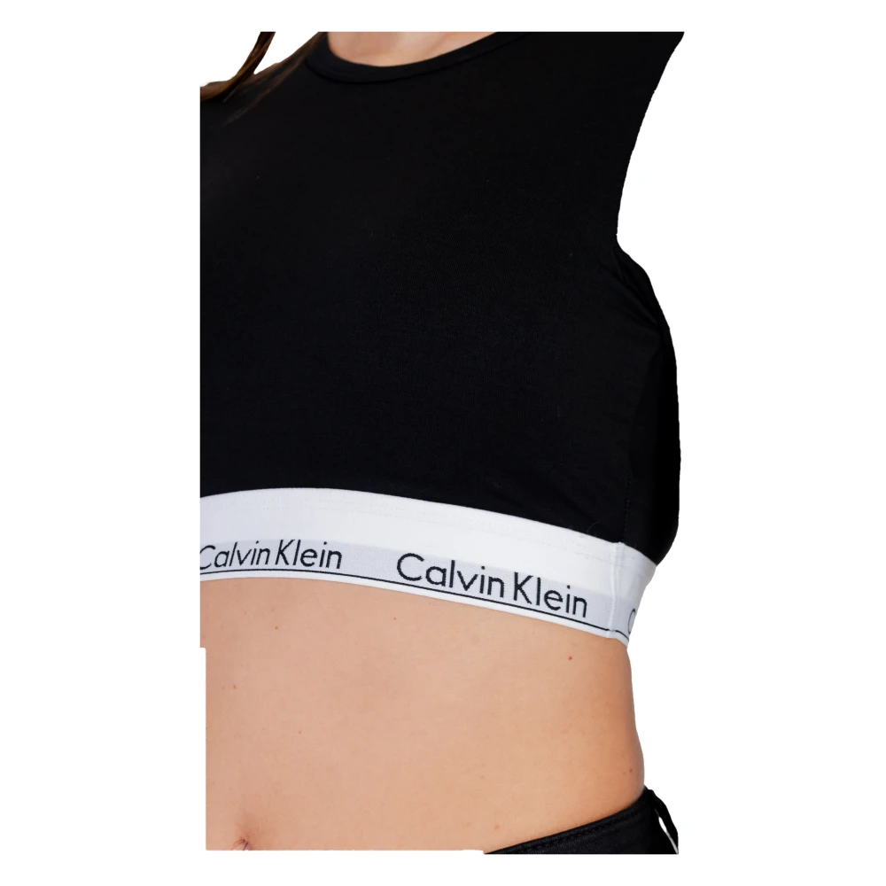 Calvin Klein Herfst Winter Dames T-Shirts en Canvas Black Dames
