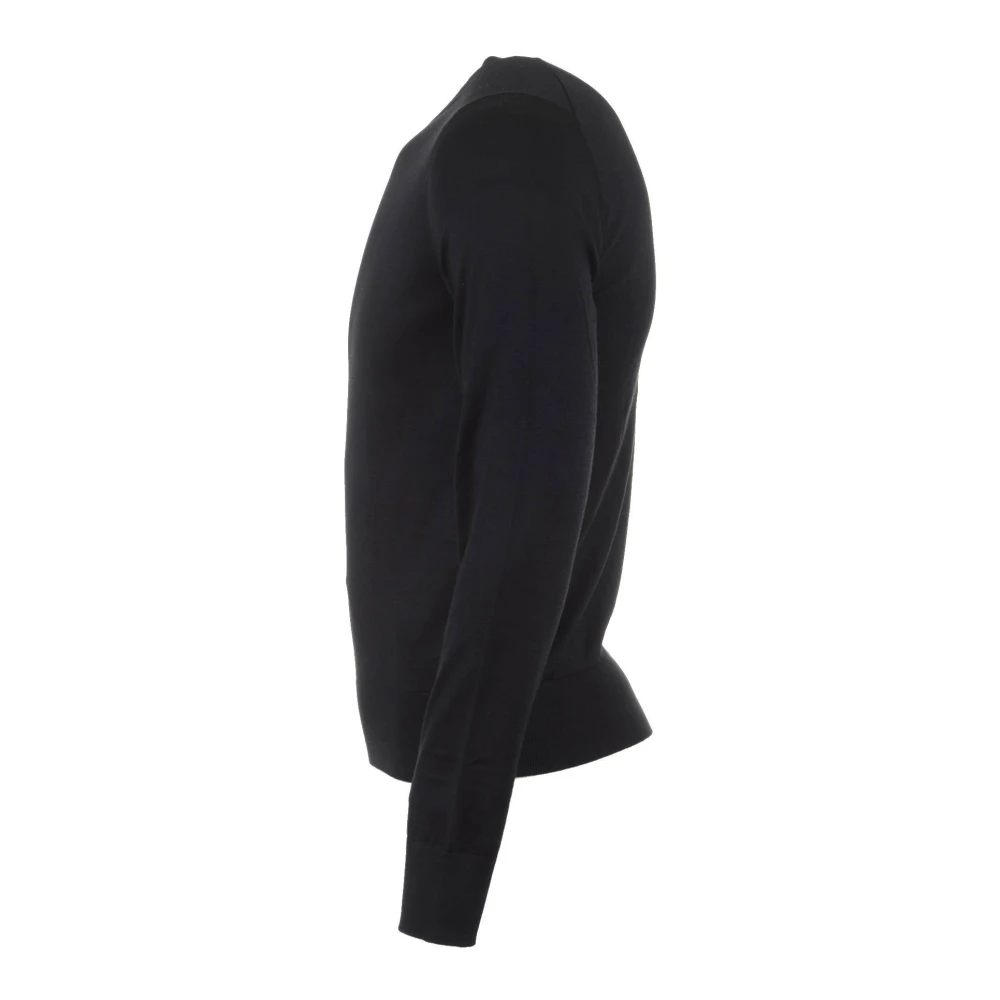Dolce & Gabbana Zijden Crewneck Pullover voor Mannen Black Heren