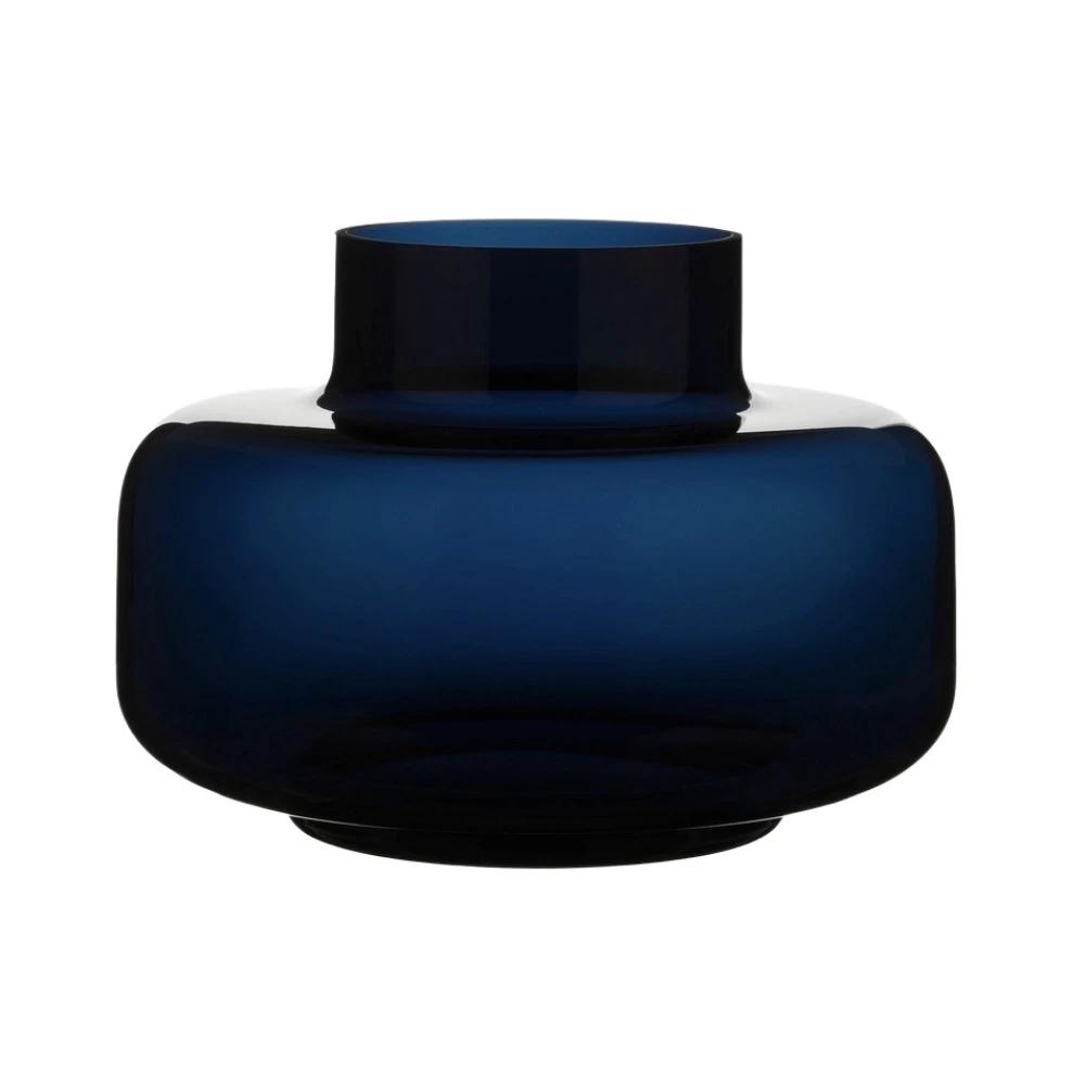 Midnight Blue Urna Vase Håndlaget Glass