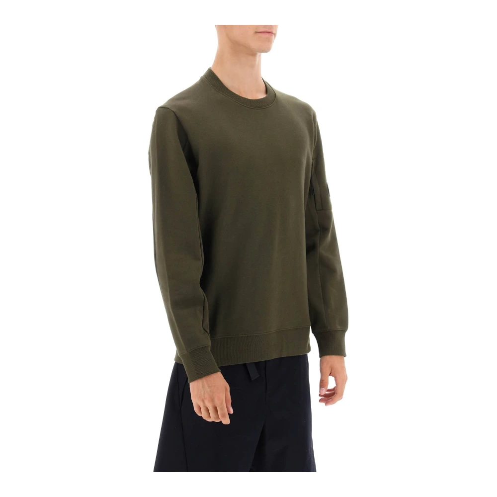 C.P. Company Crew-neck sweatshirt van Franse terry met iconische lens Green Heren