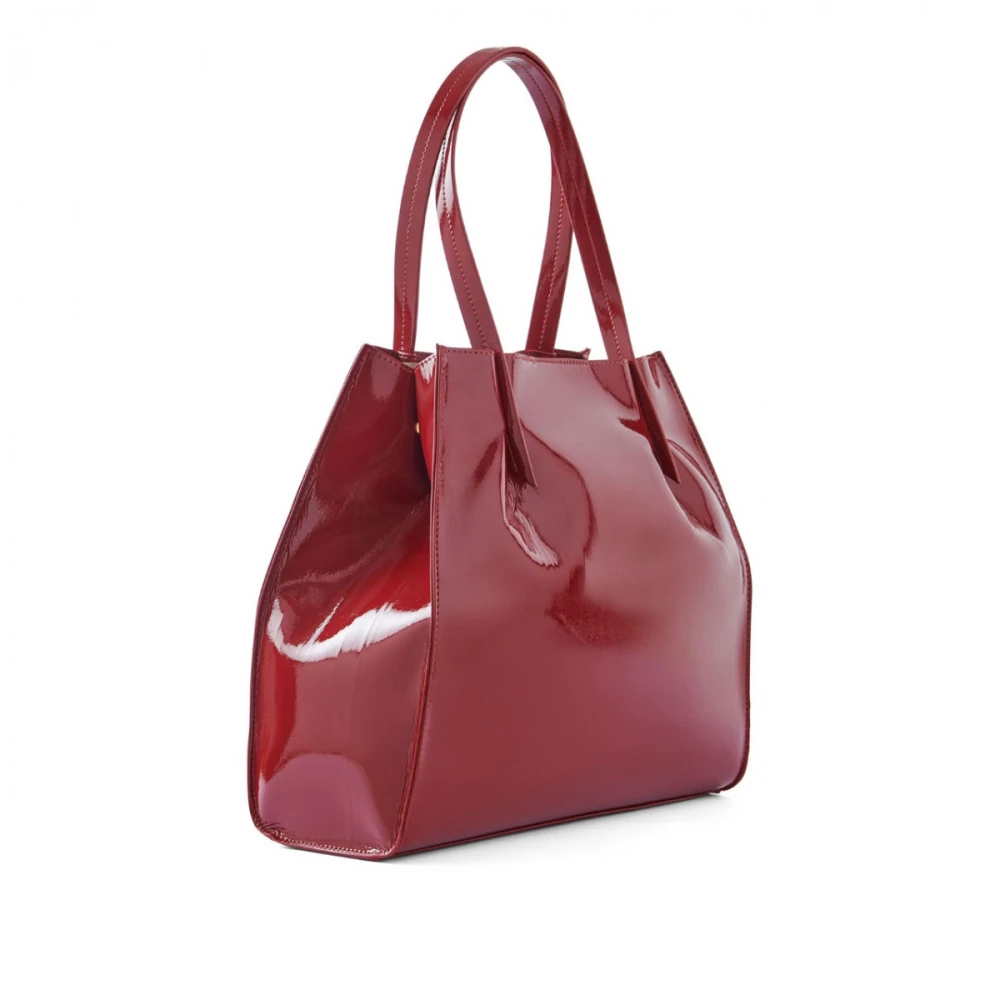 Manila Grace Kleine Doris Shopper Tas met Afneembare Schouderband Red Dames