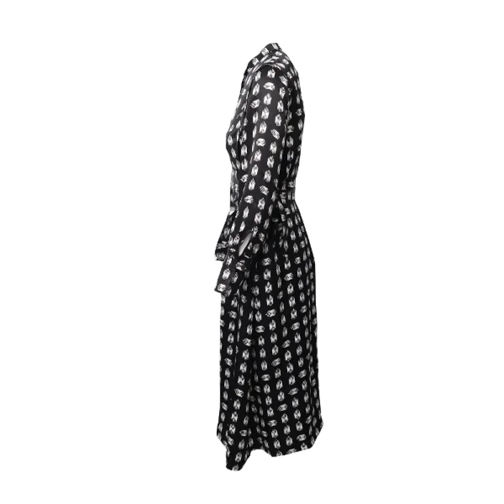 Hermès Silk dresses Black Dames