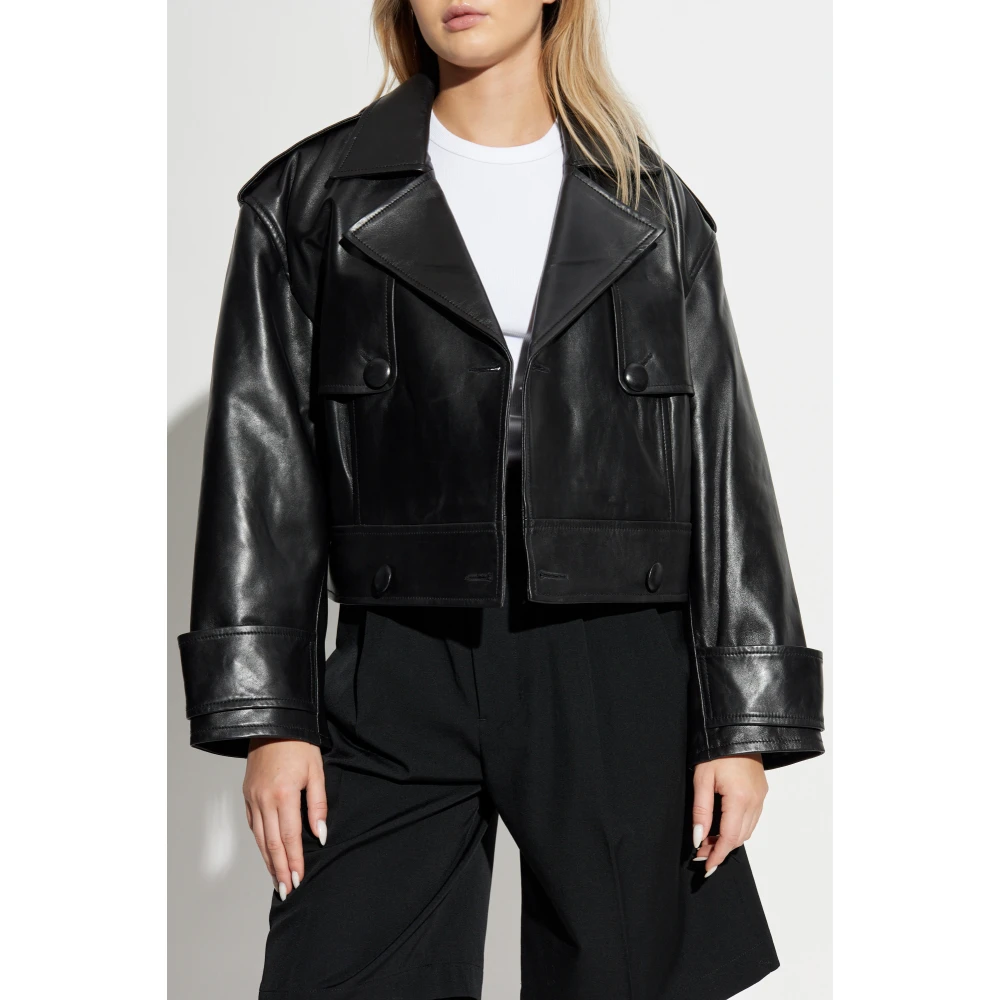 Stand Studio Leren jas Bloom Black Dames