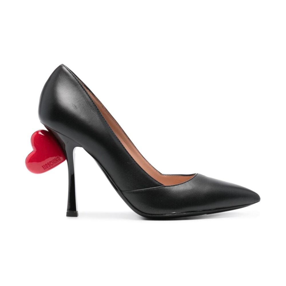 Escarpins Noirs en Cuir Bout Pointu Moschino Escarpins Miinto