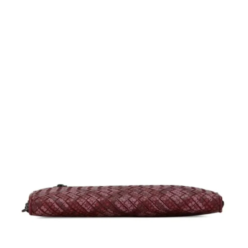 Bottega Veneta Vintage Pre-owned Leather clutches Purple Dames
