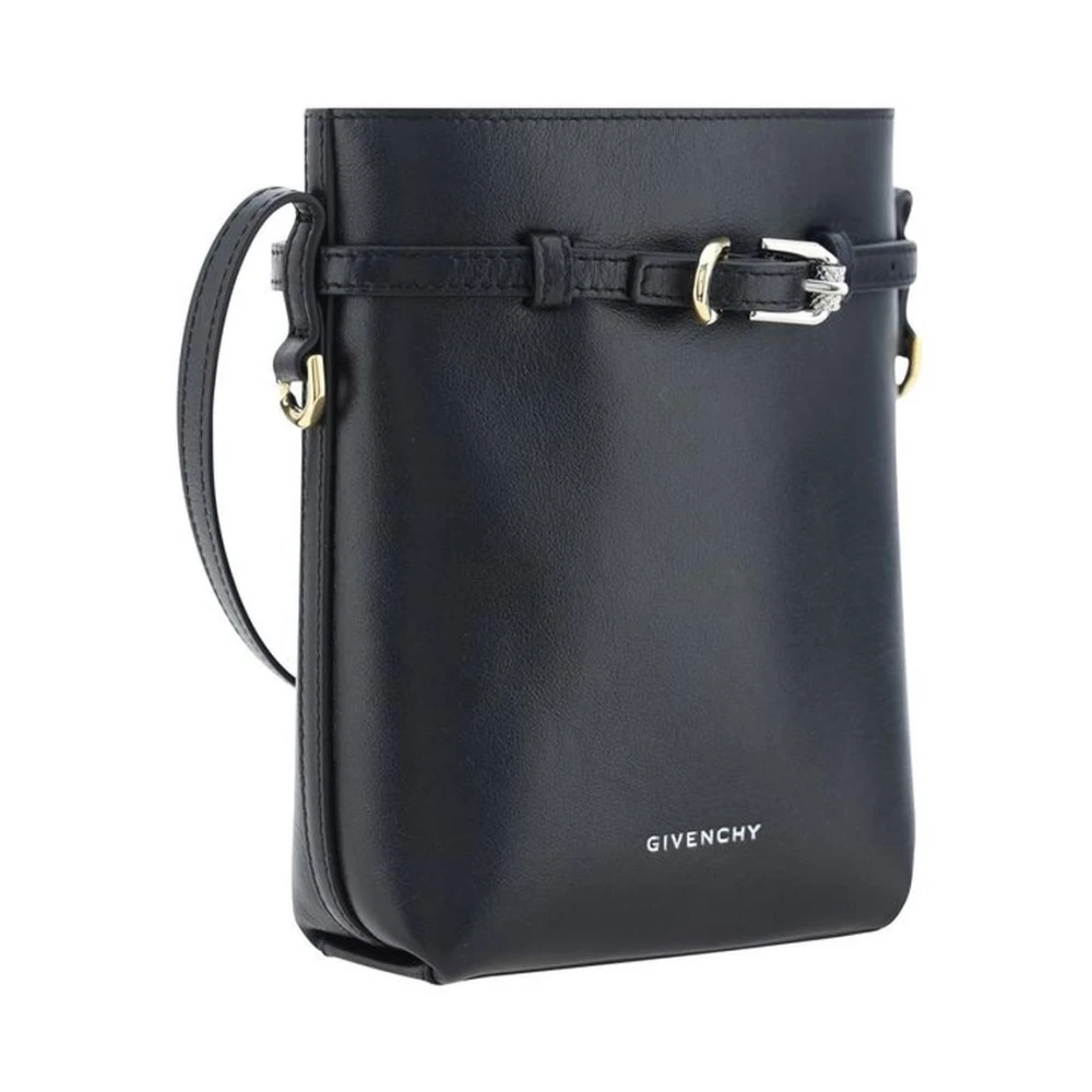 Givenchy Stijlvolle leren schoudertas met verstelbare band Black Dames