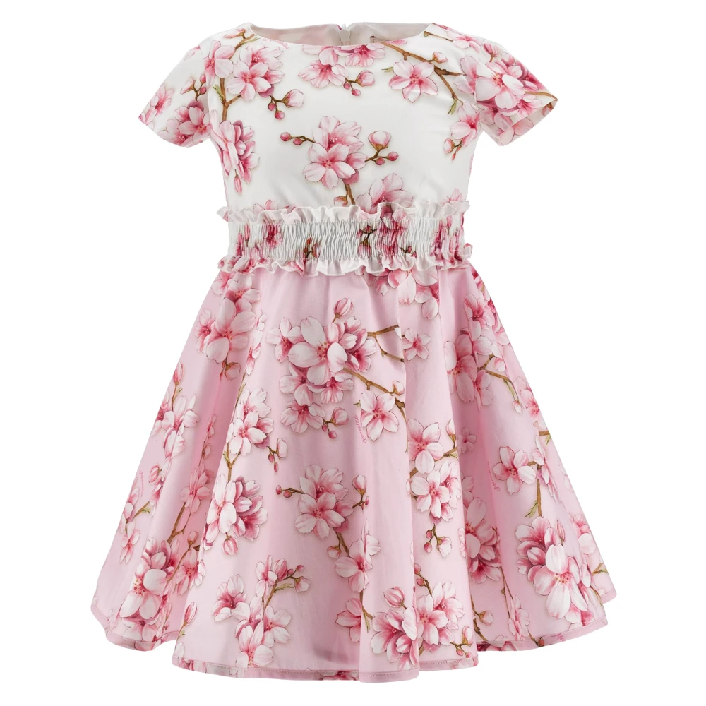 Monnalisa Girls Pink Peach Blossom Fairy Dress In - Dresses - 3 Y - Kids