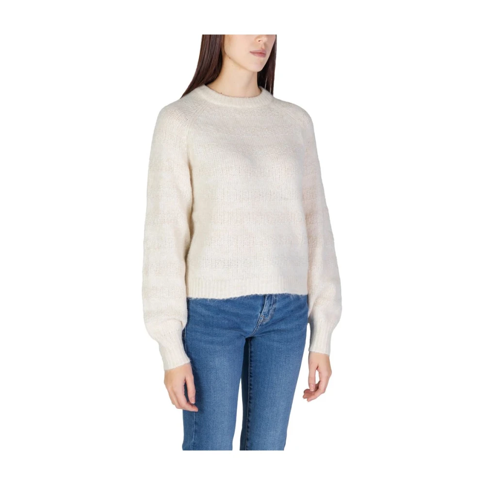 Only Polyester Pullover Dames Sweatshirt Herfst Winter Collectie Beige Dames
