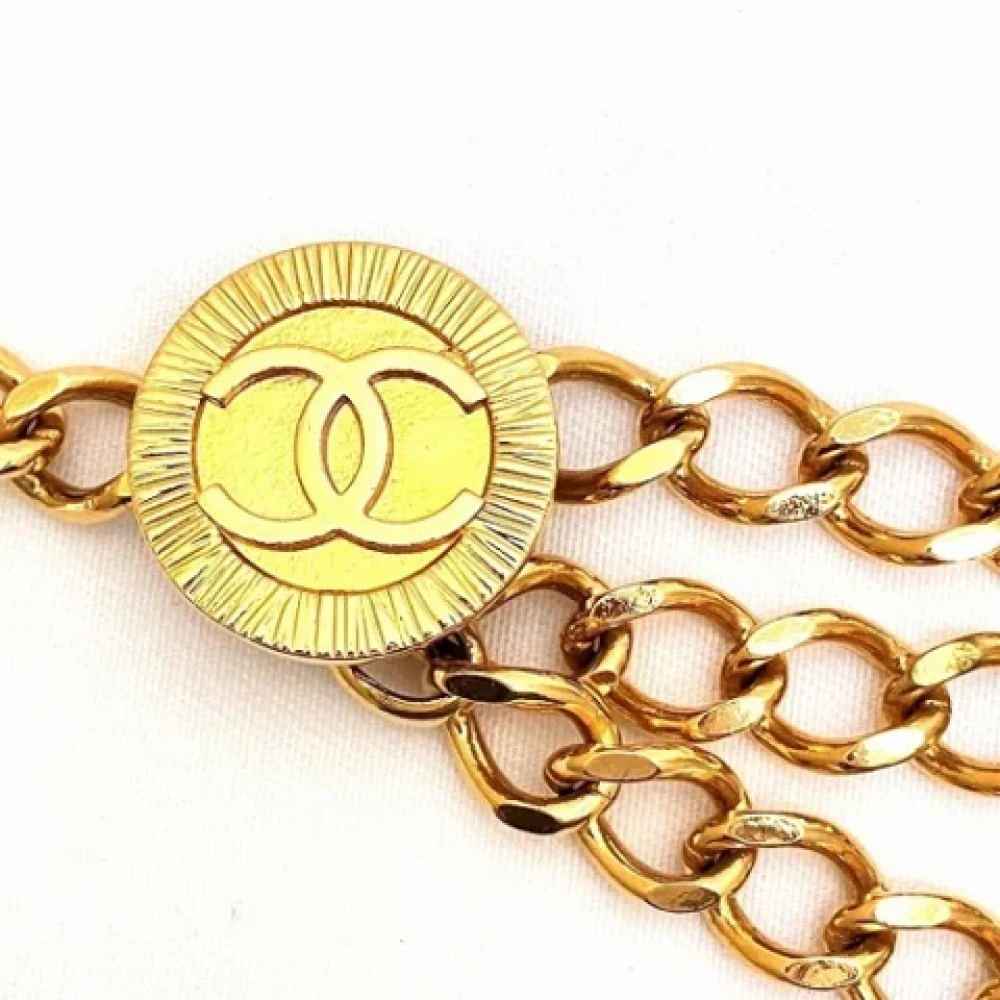 Chanel Vintage Pre-owned Metal belts Yellow Dames