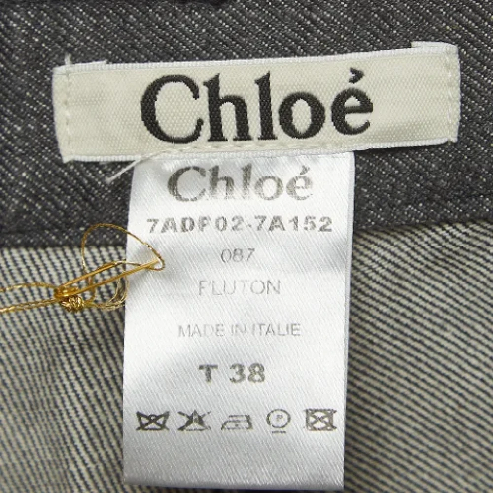 Chloé Pre-owned Cotton bottoms Gray Dames