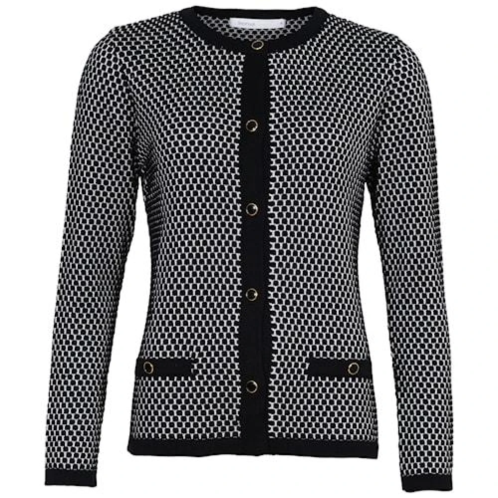 Skovhuus vest Cardigan Small Jaquard 1240 9000 Gray Dames