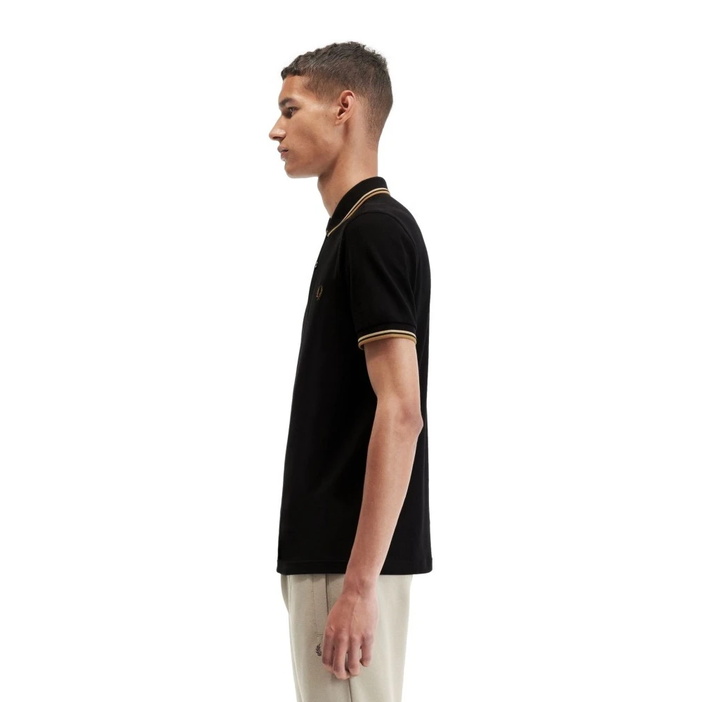 Fred Perry Zwarte Twin Tipped Polo Shirt Black Heren