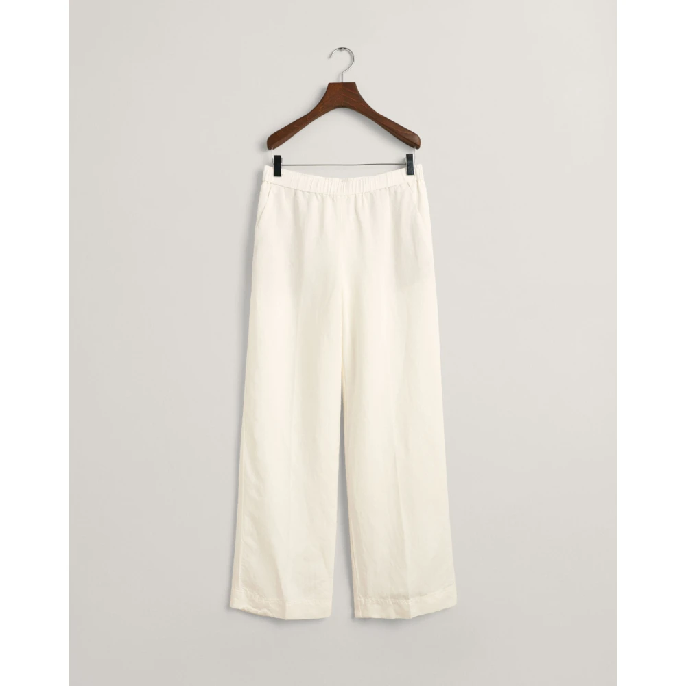 Gant Linnenmix relaxte broek White Dames