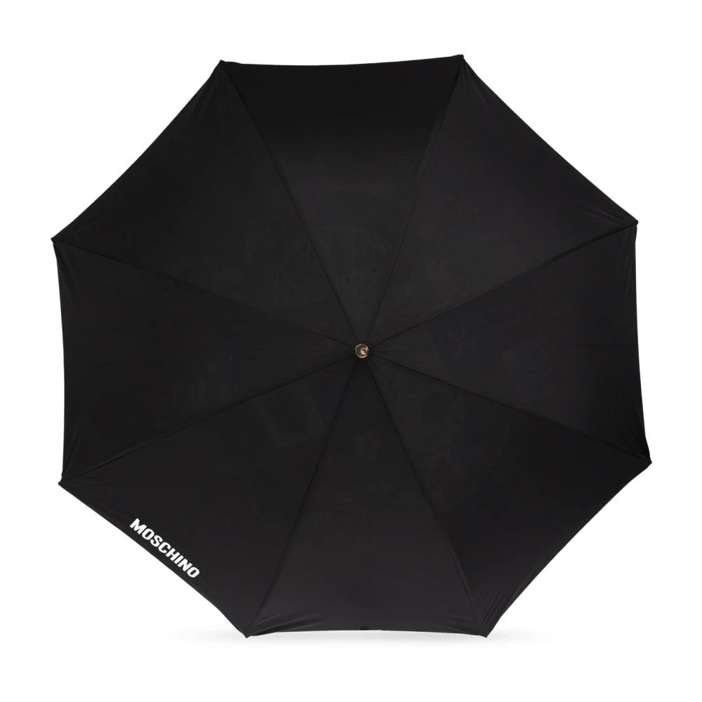 Moschino Paraplu met logo Black Unisex