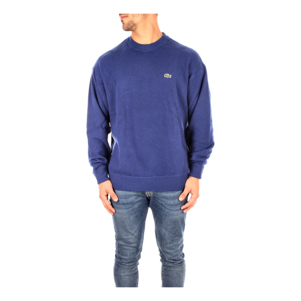 Lacoste Blauwe Sweaters met Logo Blue Heren